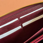 GG MARMONT 19 LONG WALLET IN RED AND BEIGE CALFSKIN