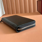 GG MARMONT 19 LONG WALLET IN BLACK CALFSKIN SILVER HARDWARE