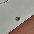 GG MARMONT WALLET ON CHAIN 20 BEIGE AND WHITE IN CALFSKIN