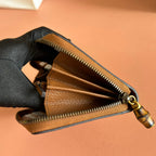 GG 25S MARMONT WALLET 19 IN BROWN CALFSKIN GOLD HARDWARE