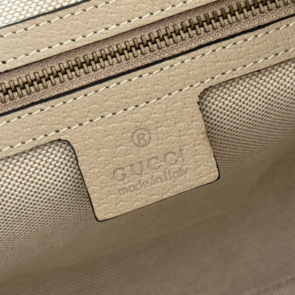 GG 25S EPILOGUE BAG 30 IN BEIGE AND WHITE CALFSKIN