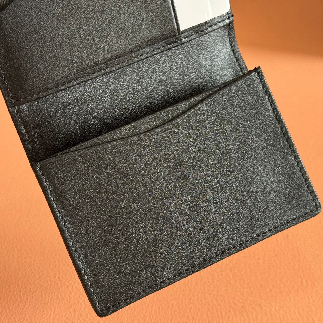 GUCCI 25S MARMONT GELDBÖRSE 10 IN SCHWARZEM KALBSLEDER