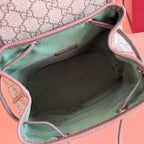 GG 25S OPHIDIA SMALL BACKPACK 20 IN BEIGE AND EBONY CALFSKIN