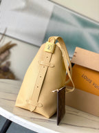 LOW KEY HOBO PM 28 IN URBAN YELLOW CALFSKIN GOLD BUCKLE