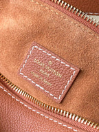 LOW KEY BAUMBAG 28 IN SPANISH ORANGE CALFLEDER GOLDENE SCHNALLE