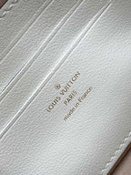 WALLET ON CHAIN IVY 23 IN WHITE MONOGRAM PERFORATED CALFSKIN GOLD HARDWARE