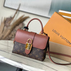 LOCKY BB 20 IN BRAUNER MONOGRAMM-CANVAS UND GLATTEM KALBSLEDER MIT GOLDENER SCHNALLE