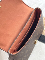 LOCKY BB 20 IN BRAUNER MONOGRAMM-CANVAS UND GLATTEM KALBSLEDER MIT GOLDENER SCHNALLE