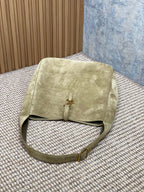 LE 5 À 7 GELEGENDE TASCHE 31 AUS KHAKIBRAUNEM WILDLEDER