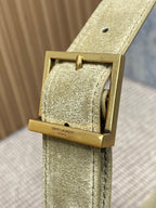 LE 5 À 7 GELEGENDE TASCHE 31 AUS KHAKIBRAUNEM WILDLEDER