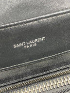 LOULOU SHOULDER BAG 32 IN BLACK QUILTED LAMBSKIN BLACK HARDWARE