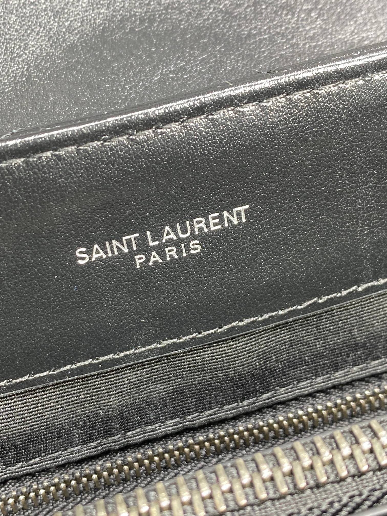 LOULOU SHOULDER BAG 32 IN BLACK QUILTED LAMBSKIN BLACK HARDWARE