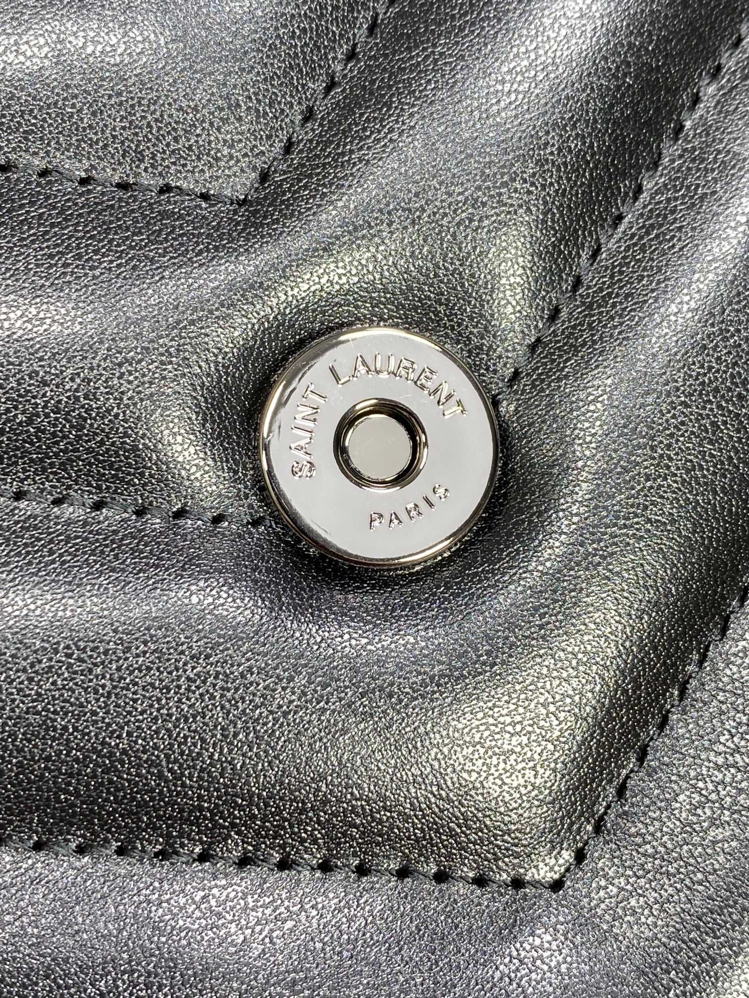 LOULOU SHOULDER BAG 32 IN BLACK QUILTED LAMBSKIN BLACK HARDWARE