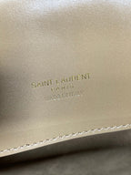 LE 37 MITTLERE EIMERTASCHE 25 IN ZEDERNBRAUN KALBSLEDER GOLDENE BESCHLÄGE