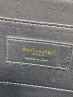 SOLFERINO SMALL SATCHEL 23 IN DARK GREY CALFSKIN GOLD HARDWARE