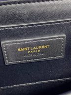 SOLFERINO KLEINE SATCHEL 23 IN INDIGOBLAUEM KALBSLEDER GOLDENE BESCHLÄGE