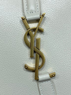 LE 5 À 7 GROSSE GESCHMEIDIGE TASCHE 31 IN WEISSEM KALBSLEDER