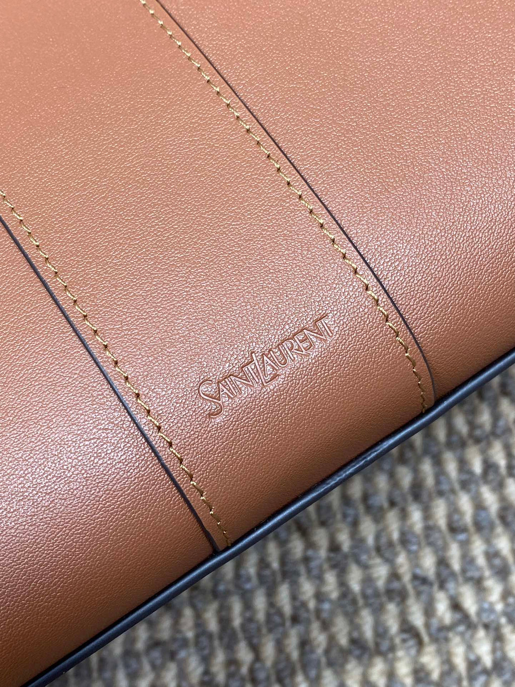 Y TOTE BAG 39 IN TAWNY BROWN CALFSKIN