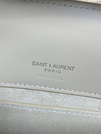 LE 37 SMALL BUCKET BAG 20 IN WHITE CALFSKIN SILVER HARDWARE