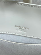 LE 37 SMALL BUCKET BAG 20 IN WHITE CALFSKIN GOLD HARDWARE