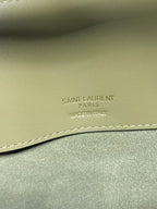 LE 37 MITTLERE EIMERTASCHE 25 IN AVOCADO-GRÜNES KALBSLEDER GOLDENE BESCHLÄGE