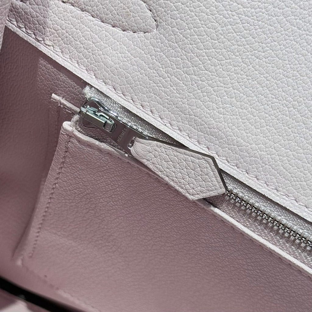 HERMES 25S BIRKIN 30 IN PINK BABY CALFSKIN SILVER HARDWARE