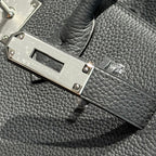 HERMES 25S BIRKIN 30 IN ANTHRABUTGRAUEM KALBSLEDER, SILBERNE BESCHLÄGE