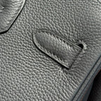 HERMES 25S BIRKIN 30 IN ANTHRABUTGRAUEM KALBSLEDER, SILBERNE BESCHLÄGE