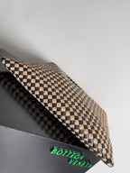 ラージホップ54（ブラウンカーフスキンとベージュラフィア）