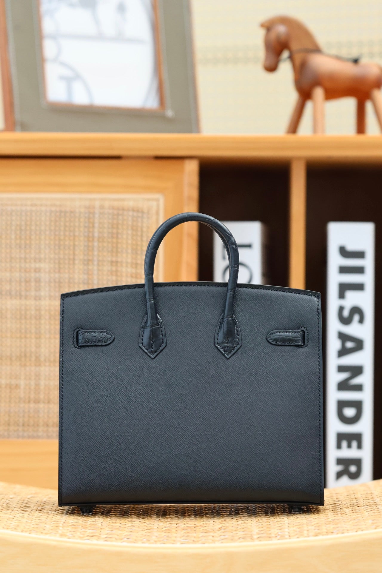 BIRKIN FAUBOURG TOUCH 20 IN BLACK CALFSKIN WITH SILVER HARDWARE (MADE-TO-ODER)