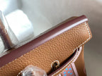 BIRKIN 25 BAG IN CHOCOLATE BROWN CALFSKIN WITH COLORFUL STICKER (MADE-TO-ODER)