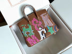 BIRKIN 25 BAG IN CHOCOLATE BROWN CALFSKIN WITH COLORFUL STICKER (MADE-TO-ODER)