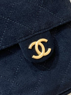 CC 25 HANDBAG 30 IN BLACK SUEDE GOLD HARDWARE