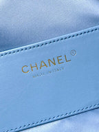 CC 25 HANDBAG 40 IN BLUE DENIM GOLD HARDWARE