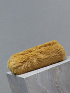 KATE SMALL BAG 22 IN PEANUT BROWN RABBIT FUR GOLD CHAIN