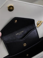 LOULOU MINI 20 IN WHITE SHEEPSKIN GOLD HARDWARE