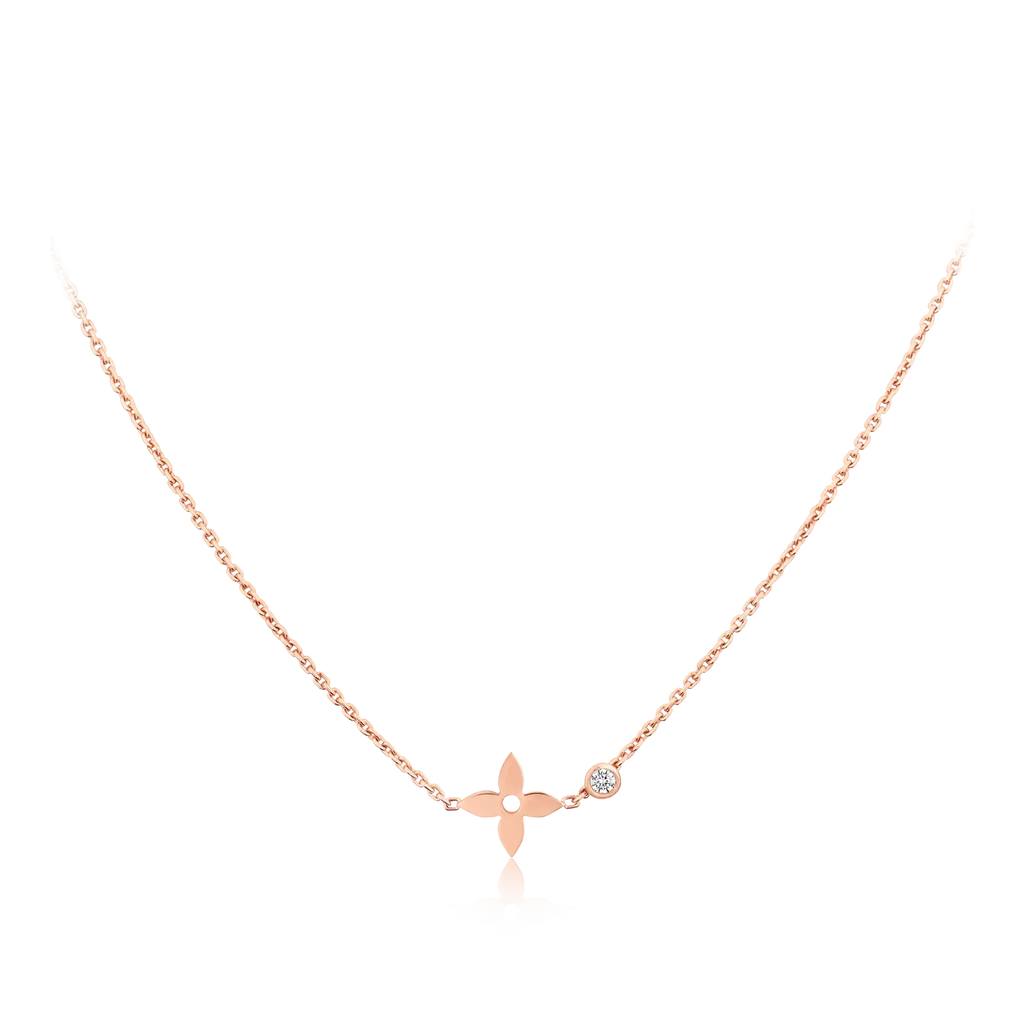 Jewelicorn BLÜTENANHÄNGER AUS ROSA GOLD UND DIAMANTEN