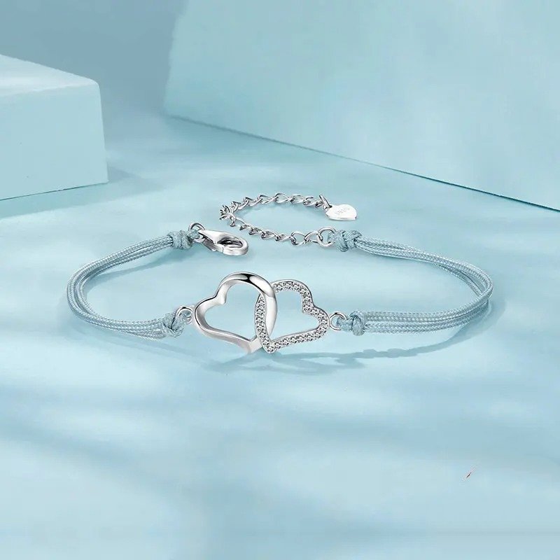 Zartes graues Seilgliederarmband für Frauen und Teenager-Mädchen