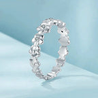 Blumenring mit Zirkonia-Besatz – Statement-Ring