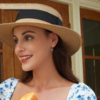 Einfache herzförmige Ohrhänger mit langen Quasten