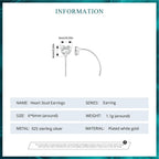 上品でシンプルなハート型イヤリング（レディース）BSE1003