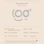 Forever Clear Moissanit Circle Round Stud Earrings