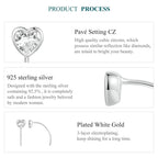 上品でシンプルなハート型イヤリング（レディース）BSE1003