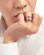 ®Jewelicorn® ZERO 1 ROCK ブラックセラミック ピンクゴールド ラージモデル