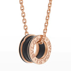 ¡®Jewelicorn¡¯ZERO 1 BLACK CERAMIC PINK GOLD NECKLACE
