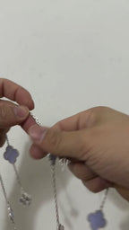 [⭐JeweliWhal]NEW Convertible long necklace with 15 four-leaf clover charms