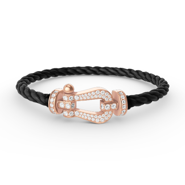 ¡®Jewelicorn¡¯FORCE LARGE HORSESHOE FULL DIAMOND BRACELET ROSE GOLD
