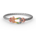 ¡®Jewelicorn¡¯FORCE LARGE HORSESHOE  COLORED DIAMOND BRACELET ROSE GOLD