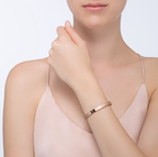 Jewelicorn LOVE Armband, 6,1 mm, 4 Diamanten 