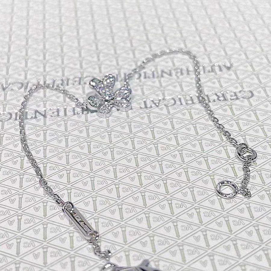 ®Jewelicorn®フリヴォル シルバー フラワー ダイヤモンド ブレスレット